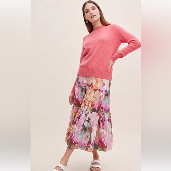 Anthropologie Kachel Multicolor Tie-Dye Tiered Skirt NWT Size 2 Free People - Picture 3 of 12